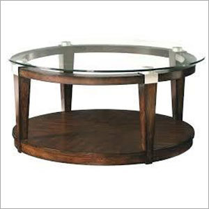 Table Stool With Glass