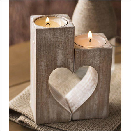 Wood Candle Holder