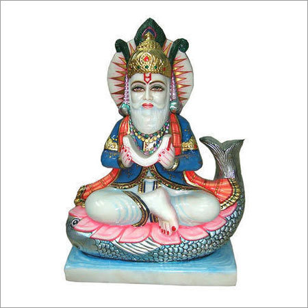 Marble Jhulelal Statue
