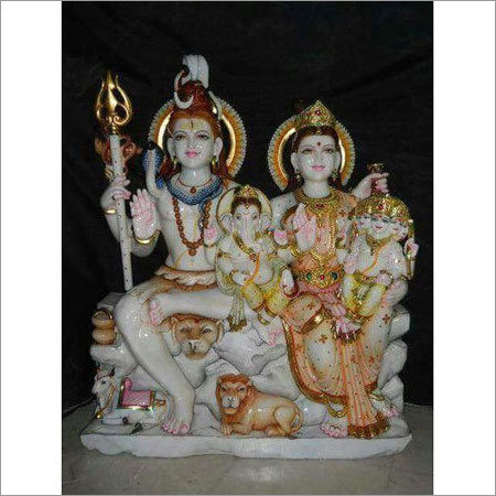 Sculpture Shiva Family Statue