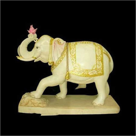 Marble Elephant Statue