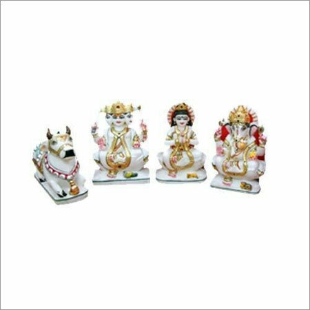 White Marble Shiv Parivar Statues
