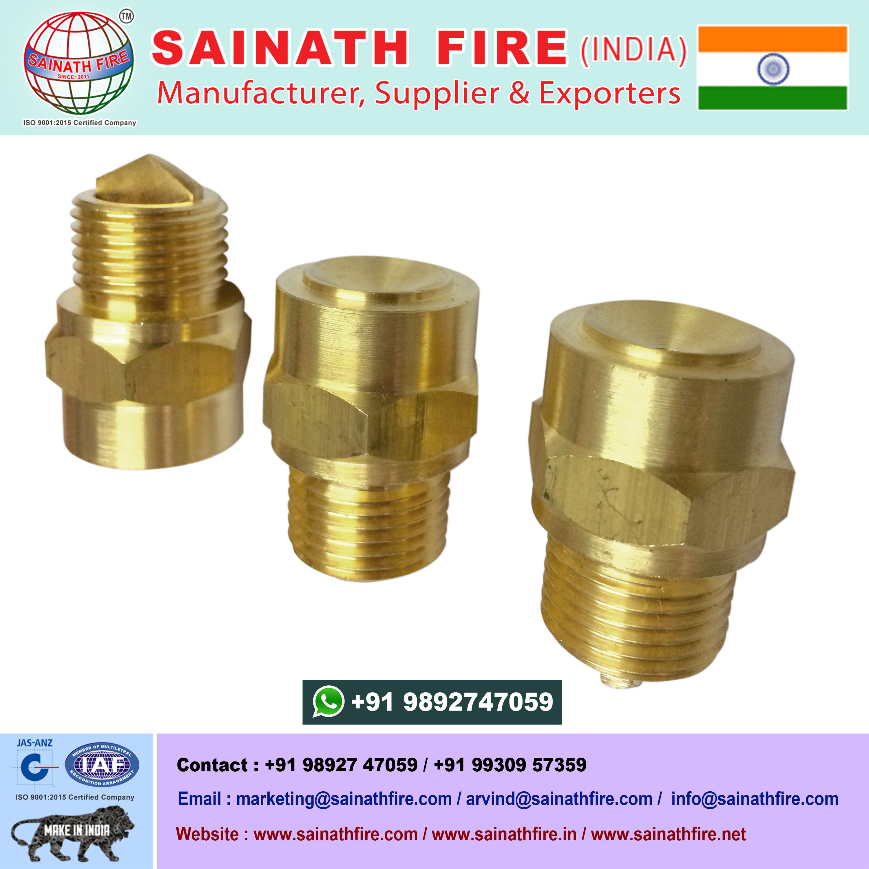 High Velocity Spray Brass Nozzle