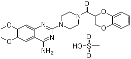 Doxazosin Mesylate - C21H25N7O7S Molecular Weight 503.5 99% Purity White Powder Water Soluble Store in Cool Dry Place