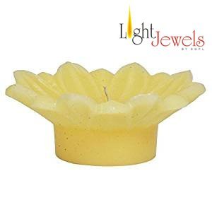 Light Jewels Lotus Flower Shape Paraffin Wax Candle