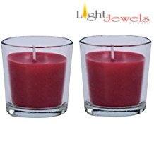 Light Jewels Red Rose Fragrance 4A Glass Votives