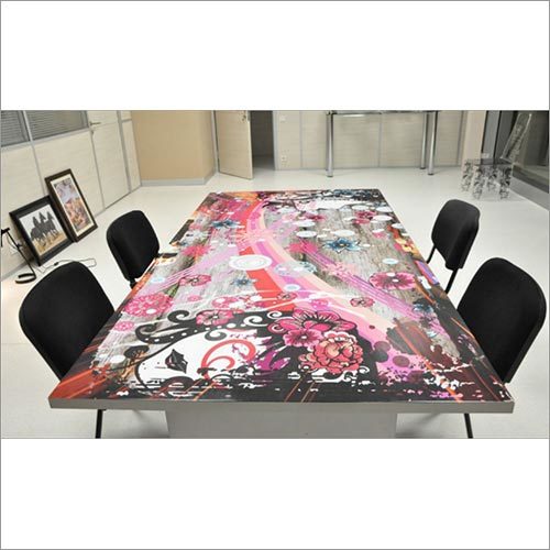Application On Table Top - Glass/Resin, 10-20 mm Thickness | Durable Top, Stylish Design, Easy Cleaning, Customizable Print