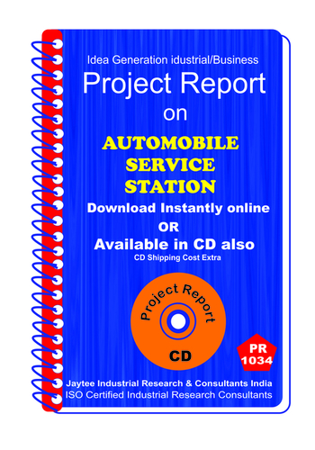 Automobile Service Station manufacturing Project Report eBook