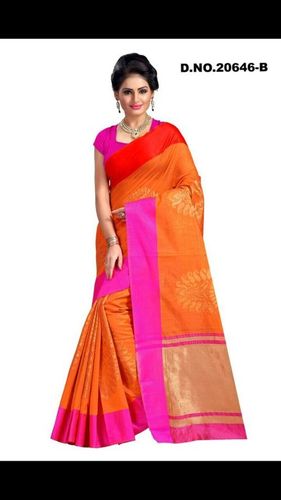 Cotton Ladies Sarees - Printed Yellow Cotton | Elegant Design for Festive Occasions and Everyday Wear