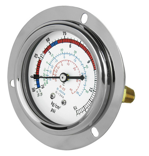 Stainless Steel Case Refrigeration Gauge Accuracy: 2.5  %