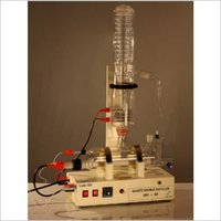 Quartz Double Distillation Kit - All Quartz Non-hygroscopic Glass With Output Capacity 1.5l/hr & 4l/hr | Fail-safe Solenoid Valve, Cooling Water Flow Meter, Pyrogen-free Biological Purity, Conductivity 0.5-0.9 Μs/cm