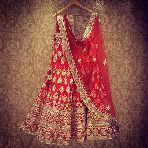 Embroidered Bridal Lehenga Decoration Material: Beads