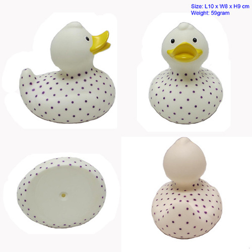 Vinyl duck with round dot whole body Vinyl duck with round dot whole body