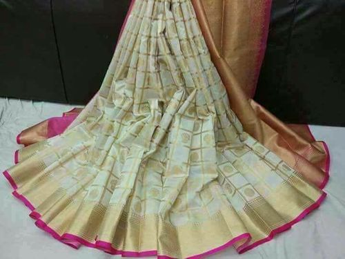White Bridal Silk Saree