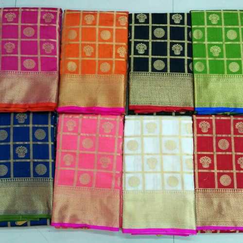 Multi Color Jacquard Silk Saree