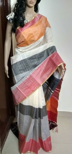 Mix Color Linen Saree