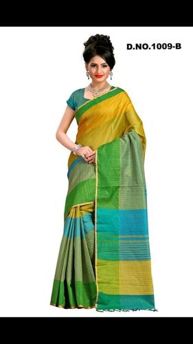 Mix Color Linen Silk Saree