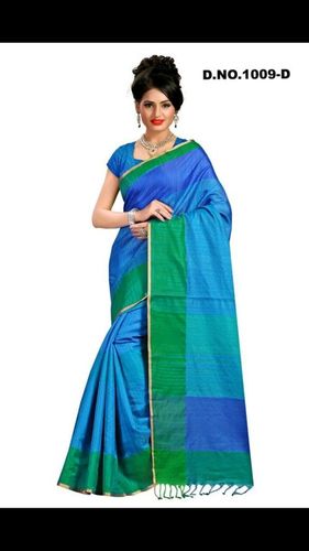 Linen Silk Saree - Silk Material, Mix Color Design | Plain Pattern Elegance with Luxurious Feel