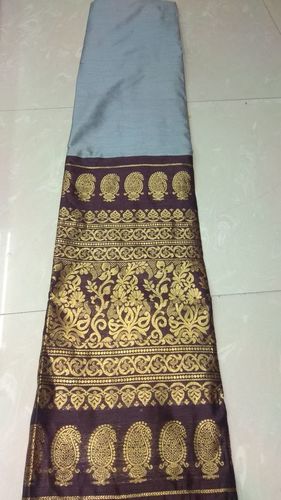 Grey & Purple Pure Silk Saree