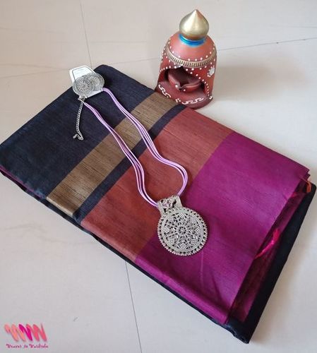 Mix Color Tussar Silk Saree
