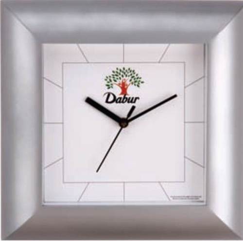 Dabur Silver Coated Wall Clock