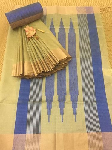 Yellow Tussar Vaani Silk Saree