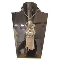 Ladies White Metal Necklace