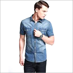 Half Sleeves Denim Shirt