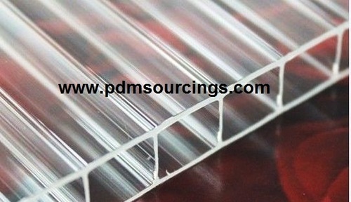 PC Hollow Sheet - Polycarbonate Multi Wall 10mm, 1.22m & 2.1m Width, Clear/Green/Brown/Blue | ISO Certified, UV Protected, 100% Virgin Raw Materials