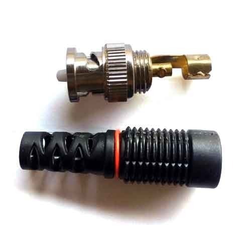 Brass BNC Gold Connector - Bronze with Plastic Cap, Golden & Black Finish | Durable Painting Surface Treatment