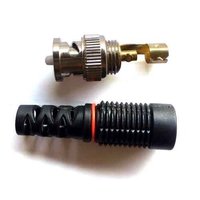 Brass Bnc Gold Connector - Bronze With Plastic Cap, Golden & Black Finish | Durable Painting Surface Treatment