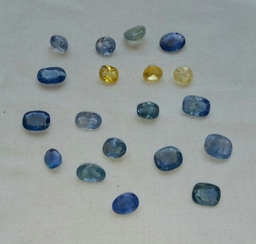 Blue Sapphire and Yellow Sapphire Cut Stone - 67.20 cts, Natural Grade AA | Cushion Cut, Emerald Cut, Oval Cut