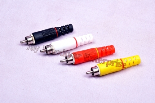 Brass RCA Plug - Rated Voltage 110-250 Volt Multicolor Design for Electricity Use