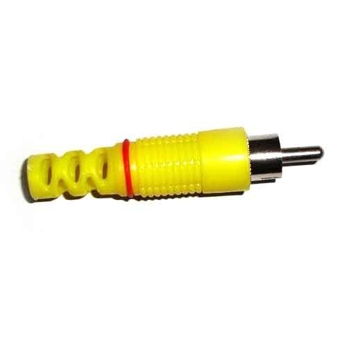 Brass RCA Plug Pin - Silver & Yellow Finish 110-250 Volt Rated for Industrial Use