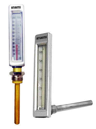 Metal Tube Industrial Glass Thermometer Temperature Range: -10...600 Celsius (Oc)