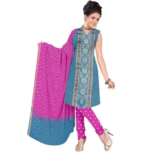 Cadet Blue Bandhej Suit