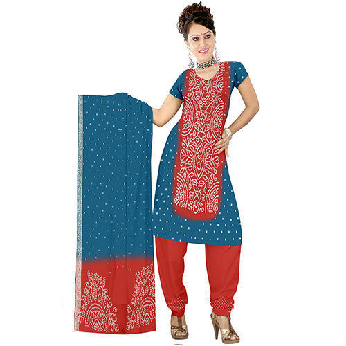 Cadet Blue Bandhej Suit