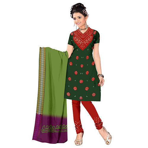 Green Bandhani Suit