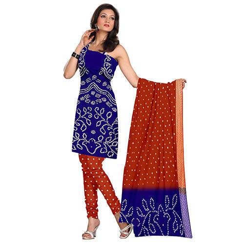 Blue Bandhani Suit