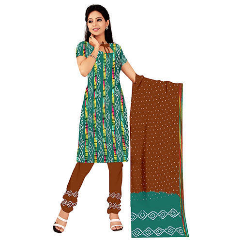 Cadet Blue Bandhej Suit