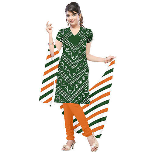 Green Bandhani Suit