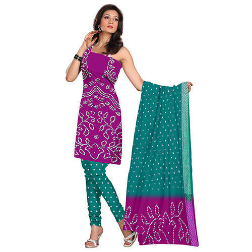 Magenta Bandhani Suit