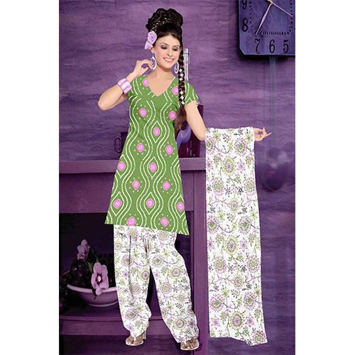 Mehandi Bandhej Suit