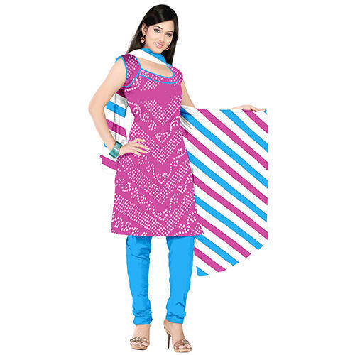 Pink Bandhani Suit