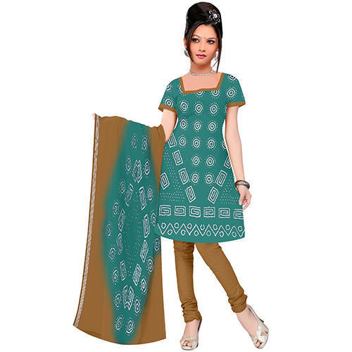 Blue Bandhani Print Suit