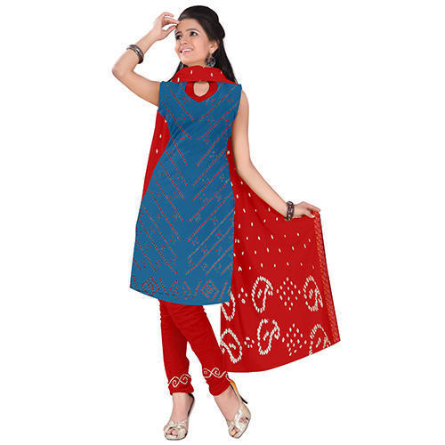 Blue Print Bandhani Suit