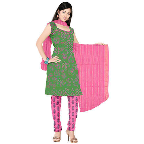 Green Bandhani Suit