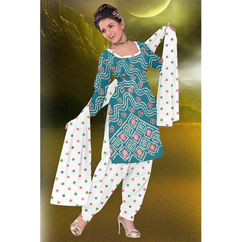 Bandhani Sea Green Suit
