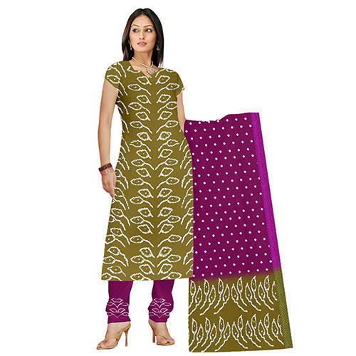 Bandhani Cotton Silk Suit