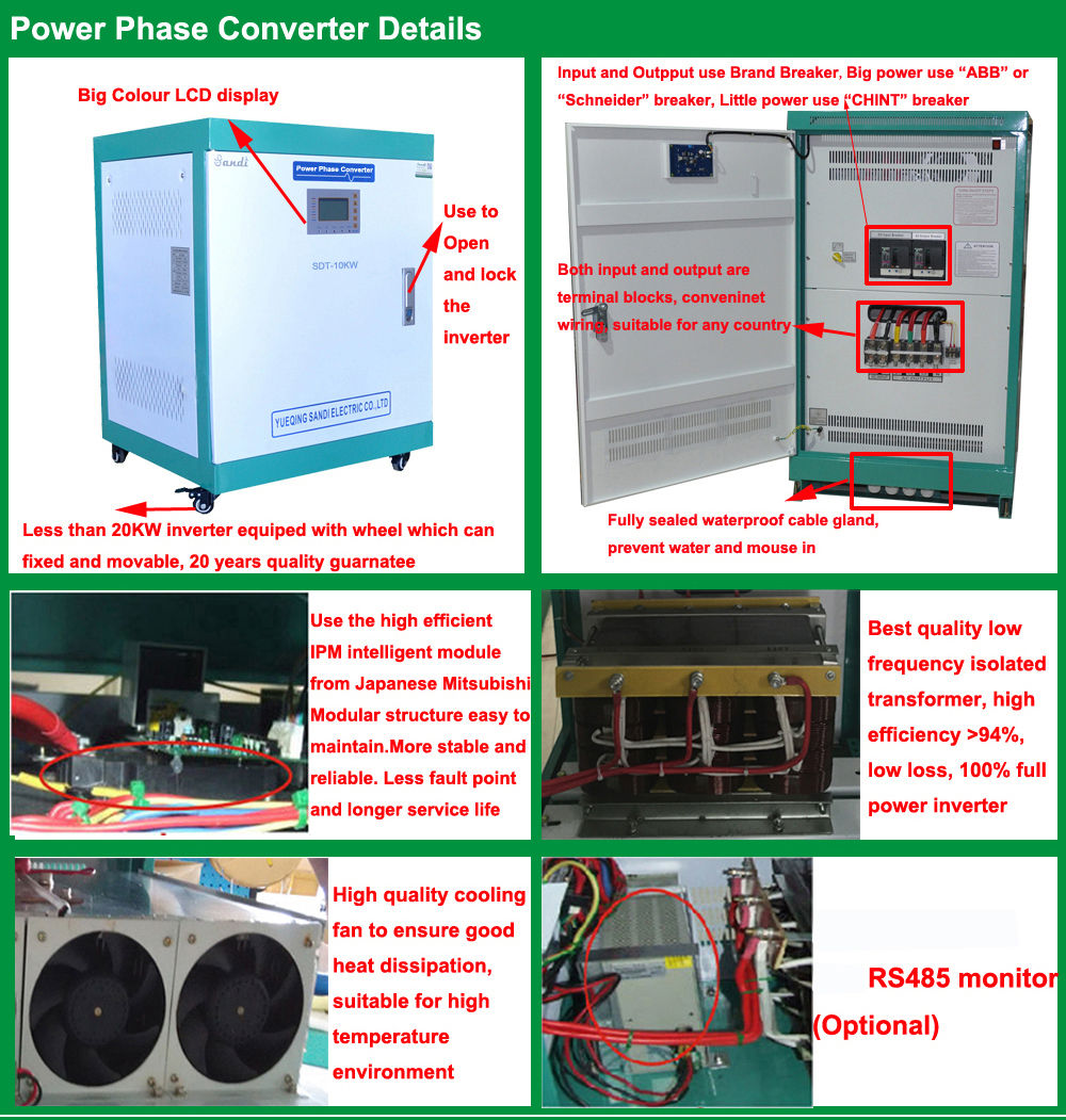 10kw single Phase To Three Phase Frequency Converter